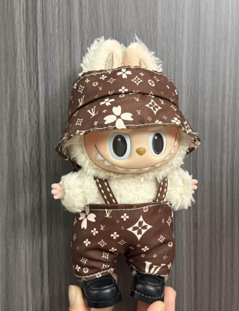LABUBU Bucket Hat & Overalls Outfit