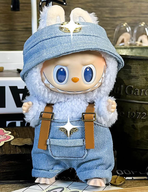 LABUBU Bucket Hat & Overalls Outfit