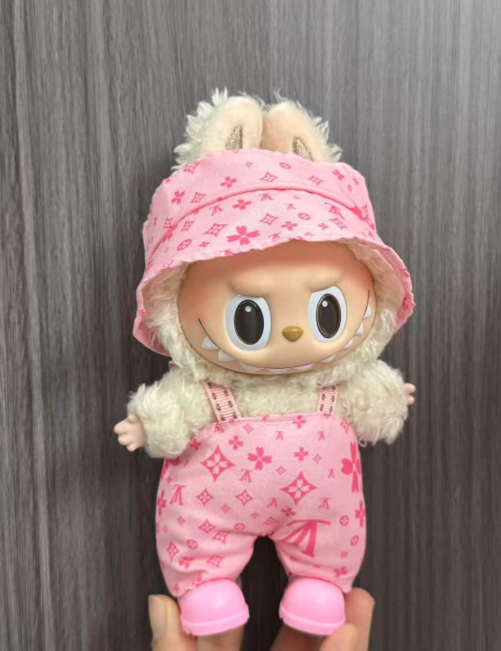 LABUBU Bucket Hat & Overalls Outfit