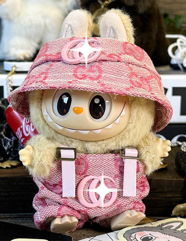 LABUBU Bucket Hat & Overalls Outfit