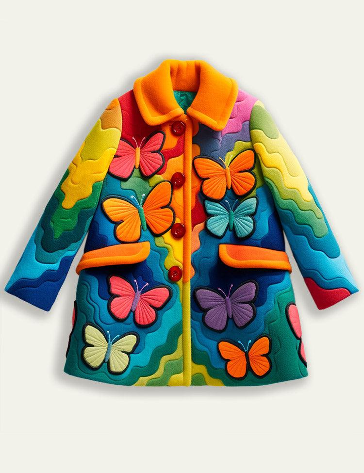 Girls on sale butterfly coat