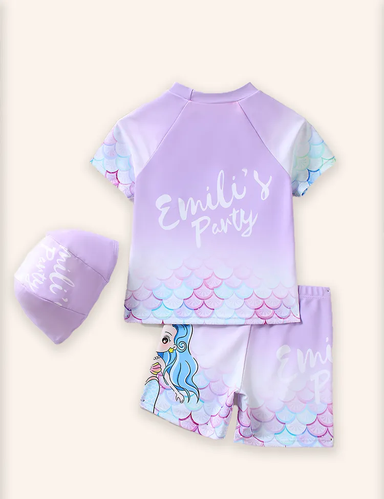 マーメイドプリントスプリット水着セット