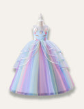 Unicorn Rainbow Tulle Princess Party Dress - Bebehanna