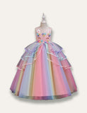 Unicorn Rainbow Tulle Princess Party Dress - Bebehanna