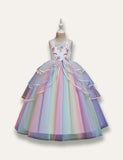 Unicorn Rainbow Tulle Princess Party Dress - Bebehanna