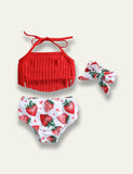 Strawberry Tassel Swim Suit - Bebehanna