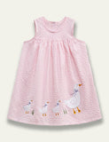 White Duck Appliqué Sleeveless Dress - Bebehanna