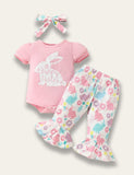 Easter Cute Short Sleeve Rabbit Romper Set - Bebehanna