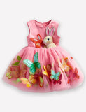 Butterfly Bunny Appliqué Tulle Dress