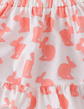Easter Cartoon Bunny Stripe T-Shirt+Strap Dress - Bebehanna