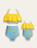 High Waist Ruffled Family Matching Swim Suit - Bebehanna