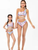 Flower Printed Family Matching Swim Suit