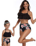 High Waist Ruffled Family Matching Swim Suit - Bebehanna