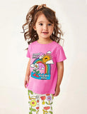 Cute Floral Print T-shirt Set - Bebehanna