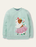 Green Guinea Pig Print Sweatshirt