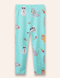 Ice Cream Cat Printed Leggings