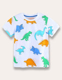 Cartoon Dinosaur Printed T-Shirt