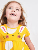 Cute Bunny Embroidered Dress - Bebehanna