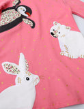 Polar Animal Appliqué Dress