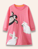 Polar Animal Appliqué Dress