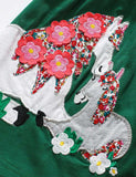 Floral Horse Appliqué Dress