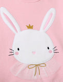 Little Queen Bunny Appliqué Sweatshirt