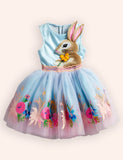 Flower Bunny Party Tulle Dress