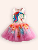 Rainbow Unicorn Party Tulle Dress