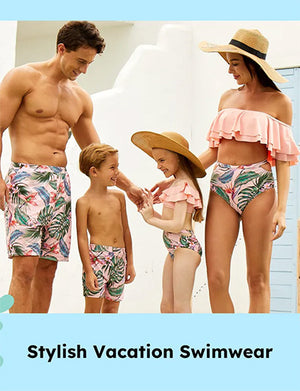 Stylish swimwear Family picture