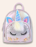 Cute Fluffy Sequined Unicorn Backpack