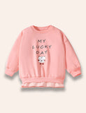 Cute Bear Printed Sweatshirt Set