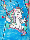 Unicorn Rainbow Stripe Print Dress - Bebehanna