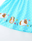 Dutch Pig Embroidered Knitted Dress