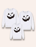 Halloween Wink Pumpkin Family Matching Sweatshirt