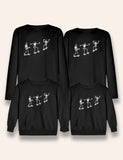 Halloween Skeleton Skateboard Family Matching Sweatshirt