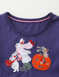 Halloween Cartoon Animal Appliqué Dress