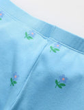 Pedal Power Flower Embroidered Sweatshirt Set