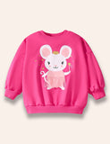 Fairy Mouse Printed Sweatshirt Set