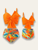 Orange Leaves Family Matching Swim Suit - Bebehanna