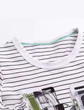 Striped Truck Appliqué T-shirt