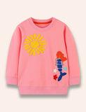 Cartoon Mermaid Embroidered Sweatshirt