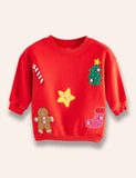 Christmas Gingerbread Man Appliqué Sweatshirt