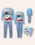 Christmas Happy Jolly Snowman Printed Family Matching Pajamas