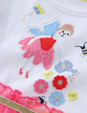 Cute Fairy Embroidered Tulle Dress