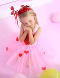 Valentine's Day Sleeveless Barbie Princess Tulle Dress