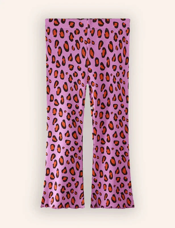 Leopard Print Flared Leggings