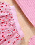 Valentine's Day Heart Tulle Skirt Set