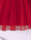 Valentine's Day Love Printing Splicing Tulle Dress