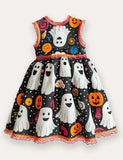 Halloween Ghosts Printed Dress