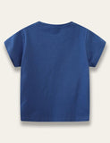 Blue Crane Appliqué T-shirt - Bebehanna